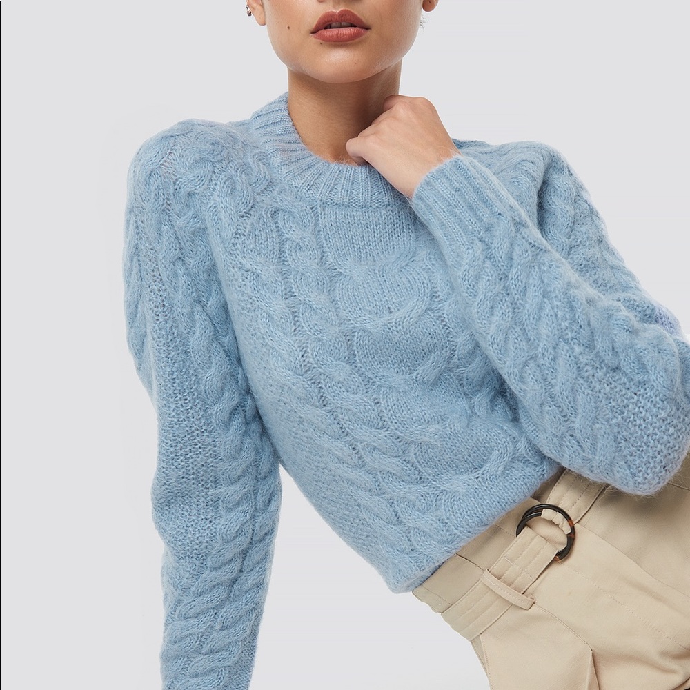 Samsoe Samsoe crop wool mohair sweater